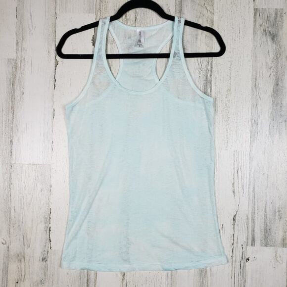 NWOT Over The Limit Apparel Turquoise Racerback Tank Top Women's Size Medium - Picture 1 of 10
